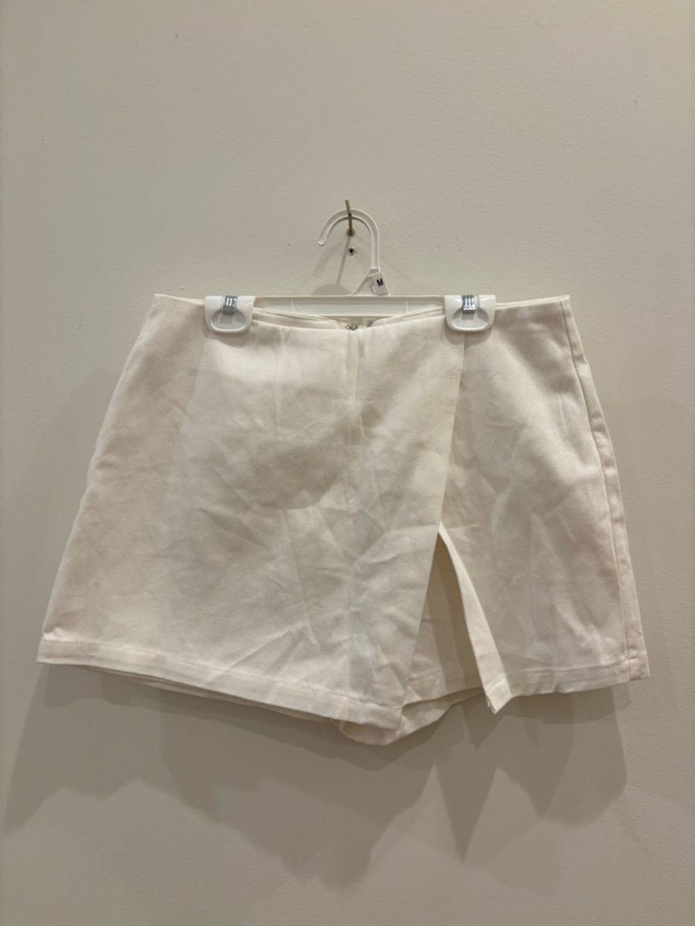 Women's Cream Wrap-Front Skort - M
